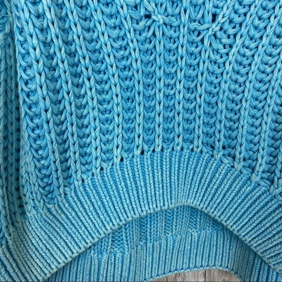 Free People Long Sleeve Chunky Cable Knit Relaxed Fit Sweetheart Sweater Size XS - Picture 7 of 13